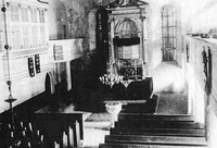 Innenraum Dolziger Kirche vor 1945 Foto: Wanderungen durch S&uuml;dost Brandenburg