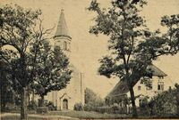 Kirche Niewerle um 1910 Postkartenausschnitt